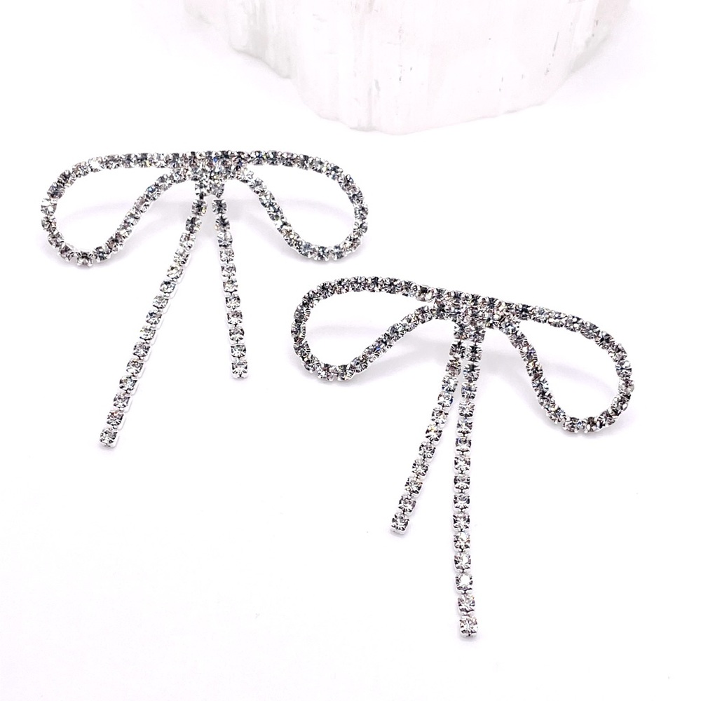 Crystal Bow Earrings